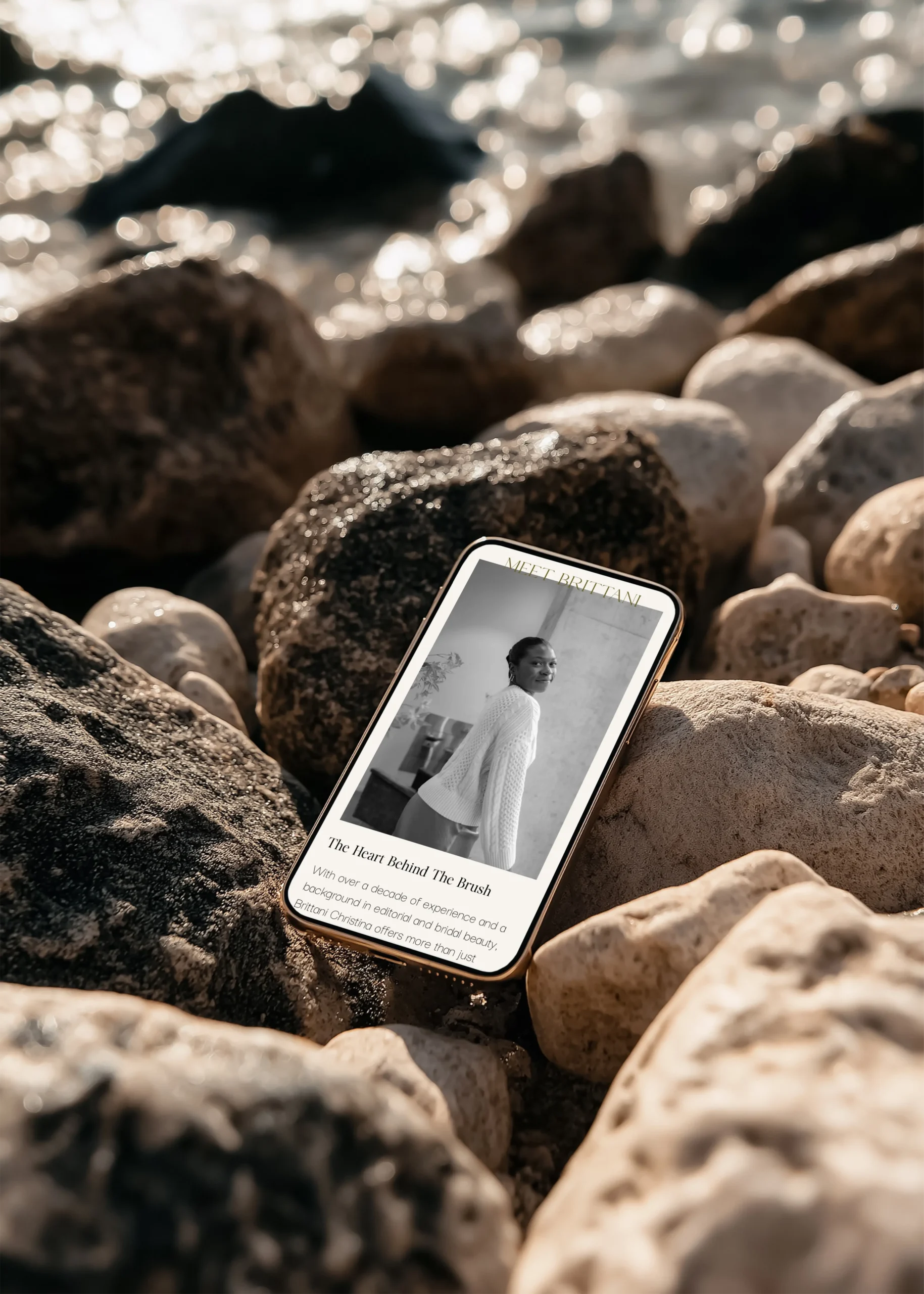 Responsive mobile website design by Marchella Creative, highlighting professional web design optimized for mobile users and modern brands.